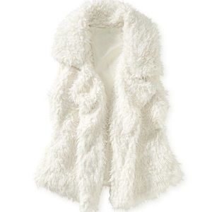 Ambiance White Sherpa Vest fluffy White | Size: L